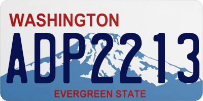 WA license plate ADP2213