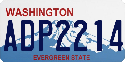 WA license plate ADP2214