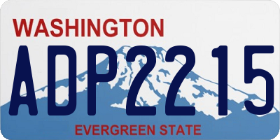 WA license plate ADP2215