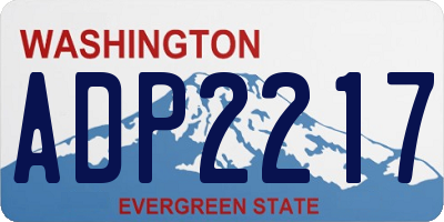 WA license plate ADP2217