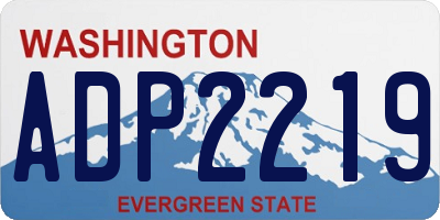 WA license plate ADP2219