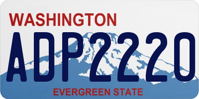 WA license plate ADP2220
