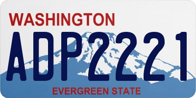 WA license plate ADP2221