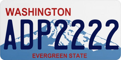 WA license plate ADP2222