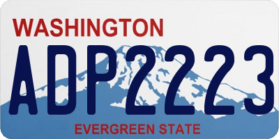 WA license plate ADP2223