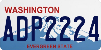 WA license plate ADP2224