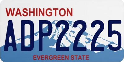 WA license plate ADP2225