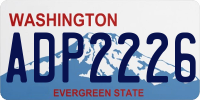 WA license plate ADP2226