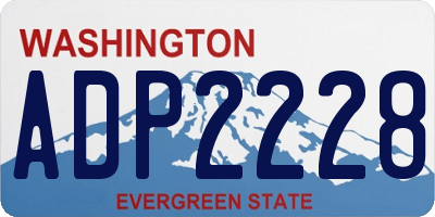 WA license plate ADP2228