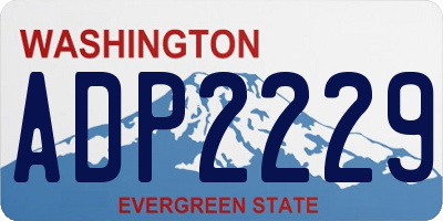 WA license plate ADP2229