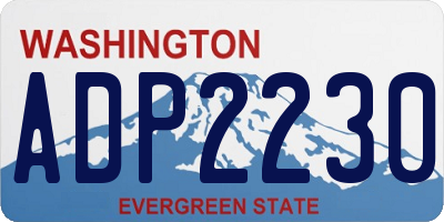 WA license plate ADP2230