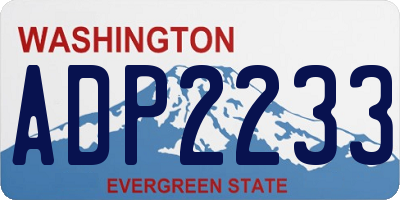 WA license plate ADP2233