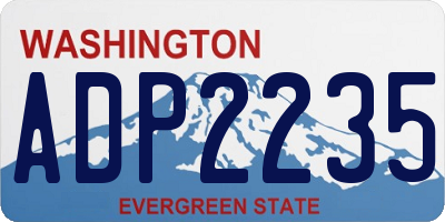 WA license plate ADP2235