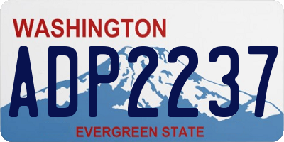 WA license plate ADP2237