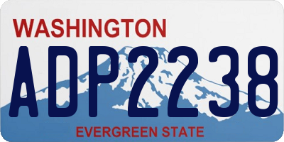 WA license plate ADP2238