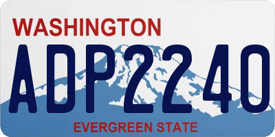 WA license plate ADP2240