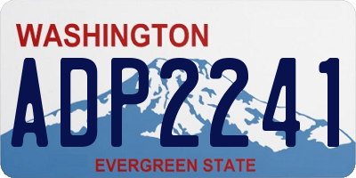 WA license plate ADP2241