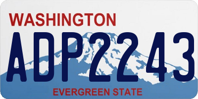 WA license plate ADP2243
