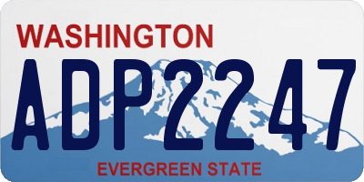 WA license plate ADP2247