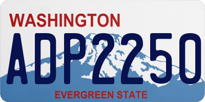 WA license plate ADP2250