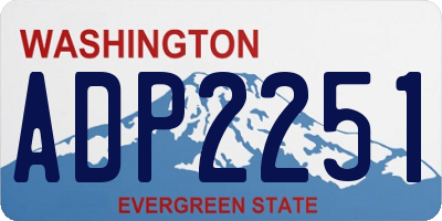 WA license plate ADP2251