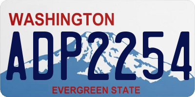WA license plate ADP2254
