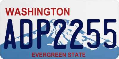 WA license plate ADP2255