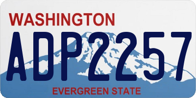 WA license plate ADP2257