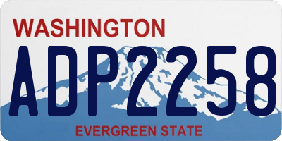 WA license plate ADP2258