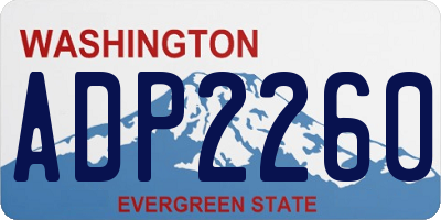 WA license plate ADP2260