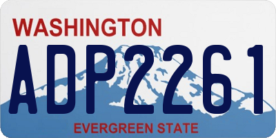 WA license plate ADP2261