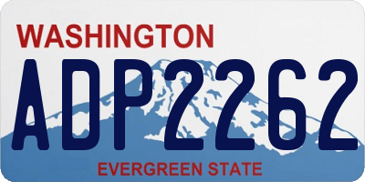 WA license plate ADP2262