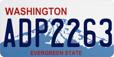 WA license plate ADP2263