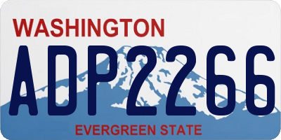 WA license plate ADP2266