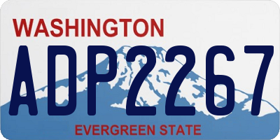 WA license plate ADP2267