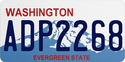 WA license plate ADP2268