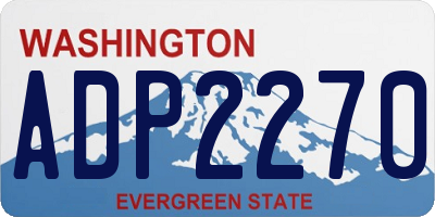 WA license plate ADP2270