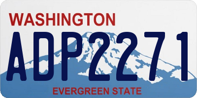 WA license plate ADP2271