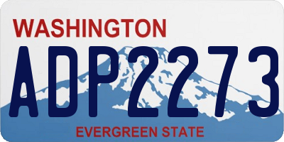 WA license plate ADP2273