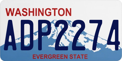 WA license plate ADP2274
