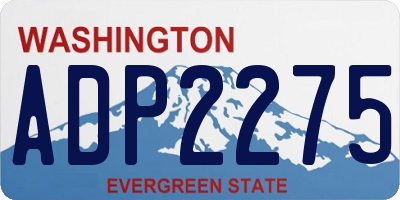 WA license plate ADP2275