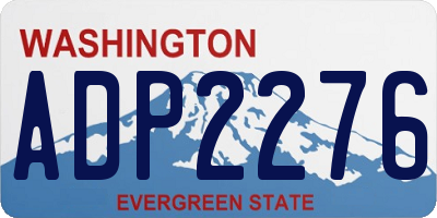 WA license plate ADP2276