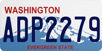 WA license plate ADP2279