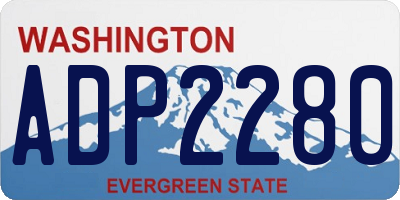 WA license plate ADP2280