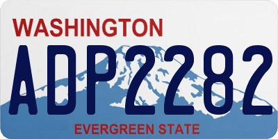 WA license plate ADP2282
