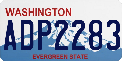 WA license plate ADP2283