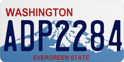 WA license plate ADP2284