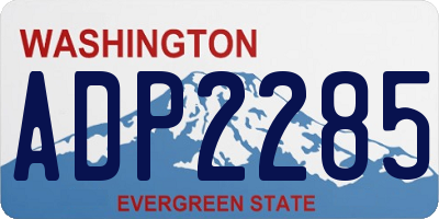 WA license plate ADP2285