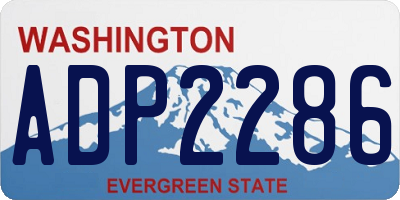 WA license plate ADP2286
