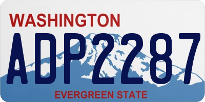 WA license plate ADP2287